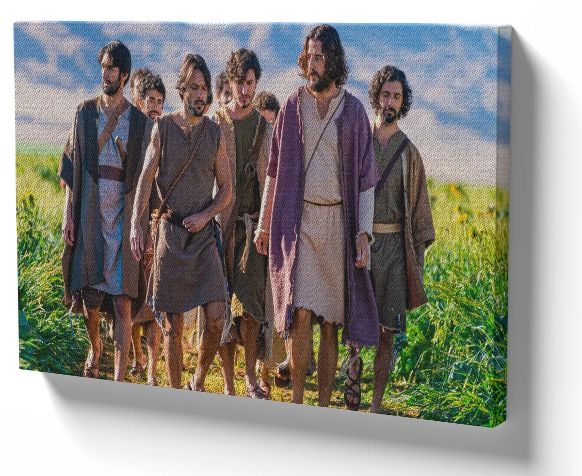 Azulejo decorativo personalizado parede ou mesa Jesus e discípulos