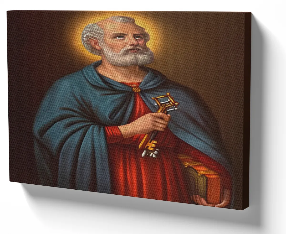 Azulejo decorativo personalizado parede ou mesa São Pedro Santo Jesus
