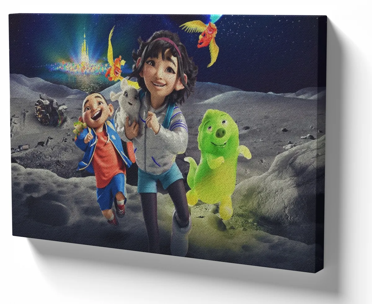 Azulejo decorativo personalizado parede ou mesa A caminho da Lua Imagem