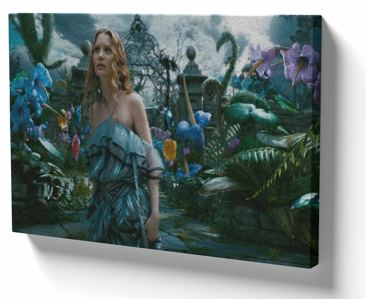 Azulejo decorativo personalizado parede ou mesa Alice vestido azul