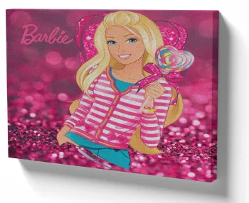 Azulejo decorativo personalizado parede ou mesa Barbie coração