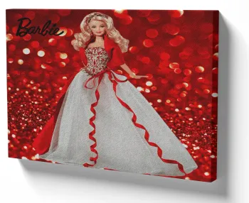 Azulejo decorativo personalizado parede ou mesa Barbie vermelho
