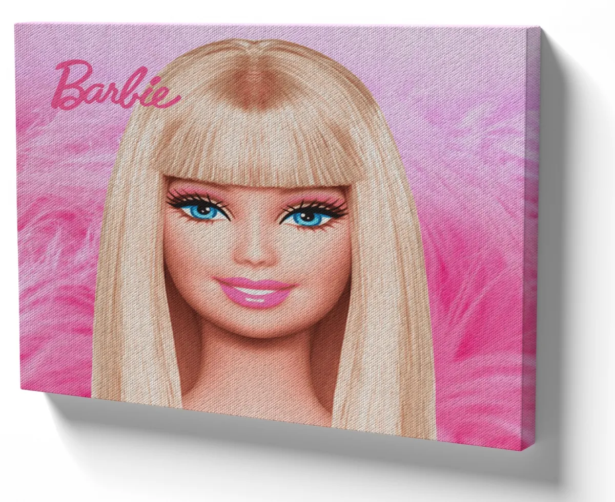 Azulejo decorativo personalizado parede ou mesa Barbie face Imagem