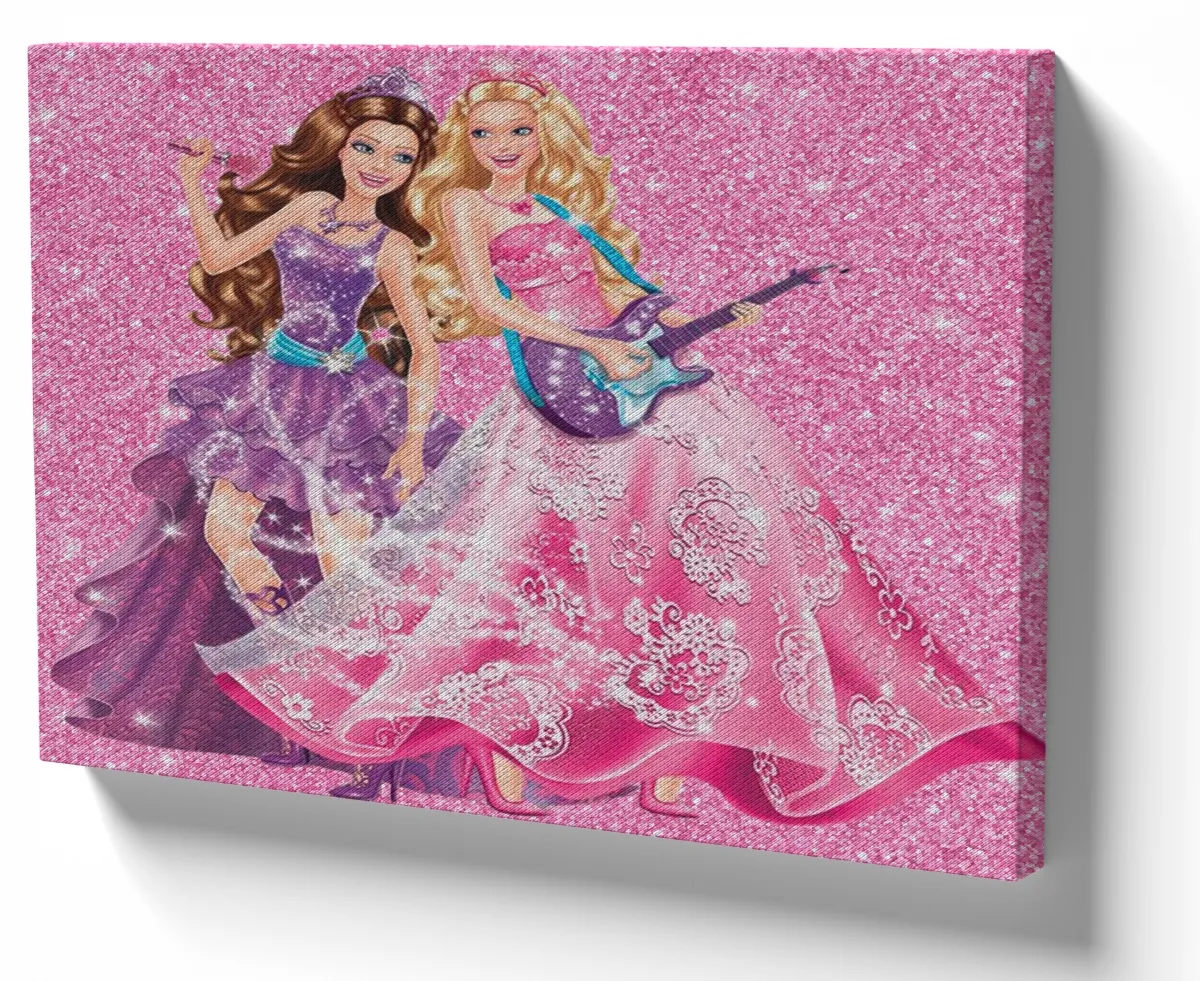Azulejo decorativo personalizado parede ou mesa Barbie guitarra Imagem