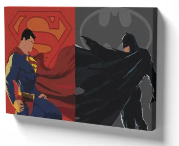 Azulejo decorativo personalizado parede ou mesa Batman e Superman desenho
