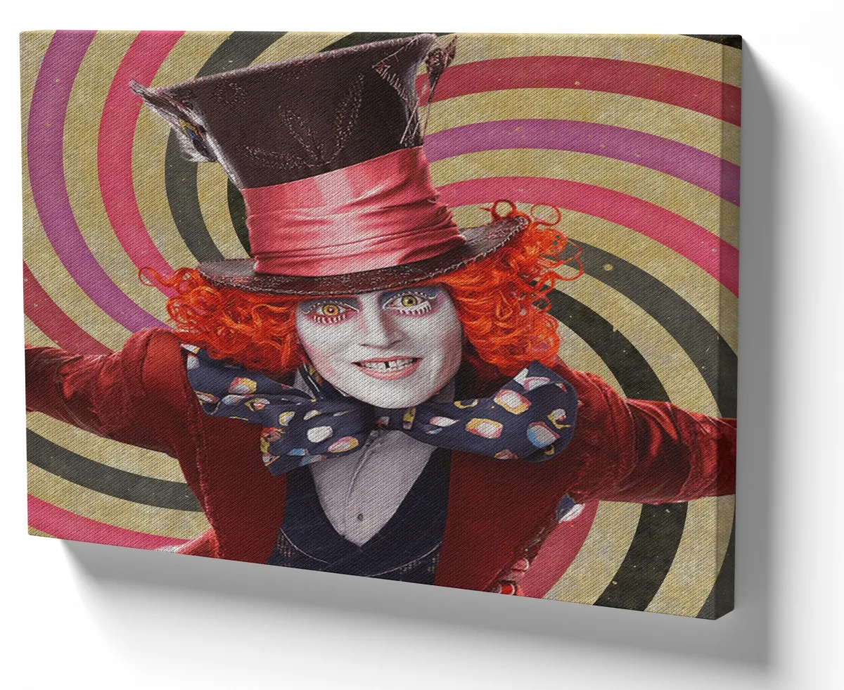 Azulejo decorativo personalizado parede ou mesa Chapeleiro Maluco chapéu