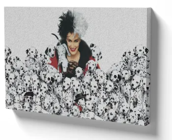 Azulejo decorativo personalizado parede ou mesa Cruella filhotes 101 dalmatas