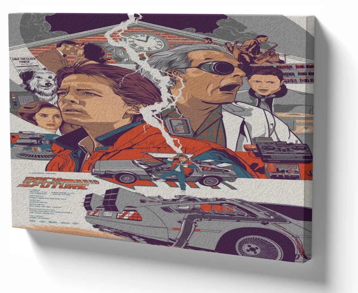 Azulejo decorativo personalizado parede ou mesa De volta para o futuro DeLorean