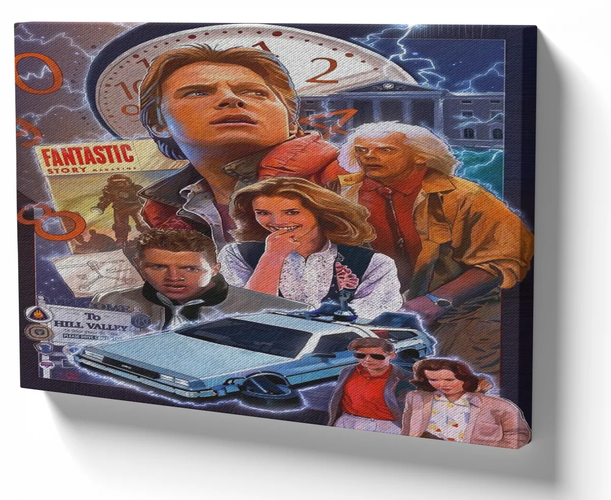 Azulejo decorativo personalizado parede ou mesa De volta para o futuro personagens Imagem