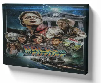 Azulejo decorativo personalizado parede ou mesa De volta para o futuro relógio da torre