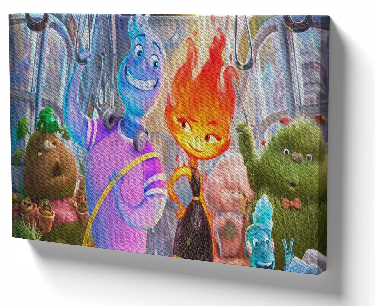 Azulejo decorativo personalizado parede ou mesa Elementos água e fogo