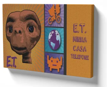 Azulejo decorativo personalizado parede ou mesa ET minha casa telefone alien