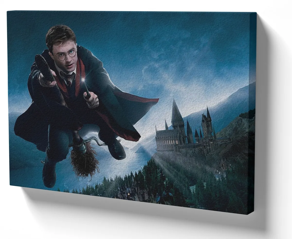 Azulejo decorativo personalizado parede ou mesa harry potter hogwarts voando Imagem