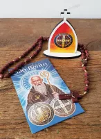  Lindo Kit Capela São  Bento  11 cm + Terço em Madeira  42 cm - Foto 2