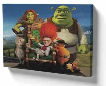 Azulejo decorativo personalizado parede ou mesa Shrek e Rumpelstiltskin