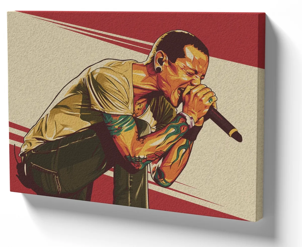 Azulejo decorativo personalizado parede ou mesa Linkin Park Chester