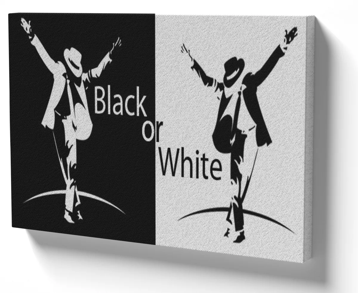 Azulejo decorativo personalizado parede ou mesa Michael Jackson black or white Imagem
