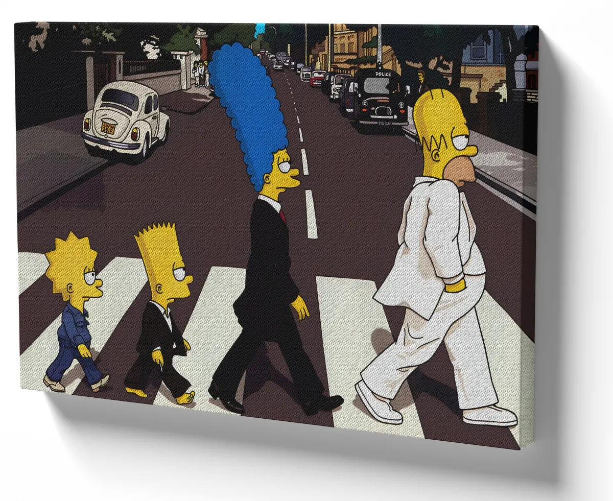 Azulejo decorativo personalizado parede ou mesa Simpsons Beatles