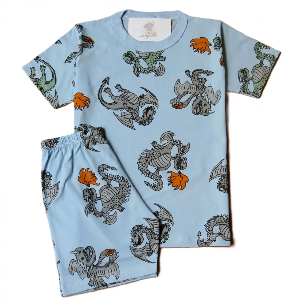 Pijama Infantil Masculino Tamanho 6 Curto 