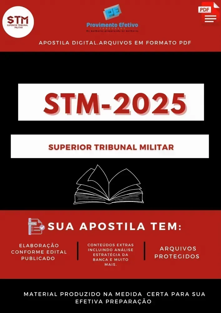 Apostila STM 2025 Agente da Polícia Judicial Imagem