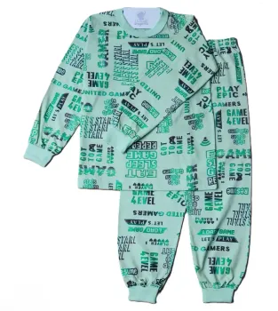 Pijama Infantil Tamanho 4 Masculino Longo com Punho - Foto 2