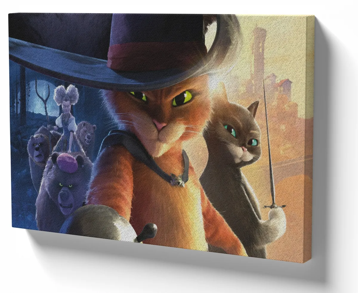 Azulejo decorativo personalizado parede ou mesa Gato de Botas