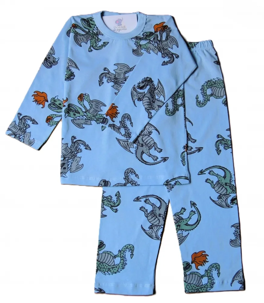  Pijama Infantil Masculino Tamanho 6 Manga Longa  