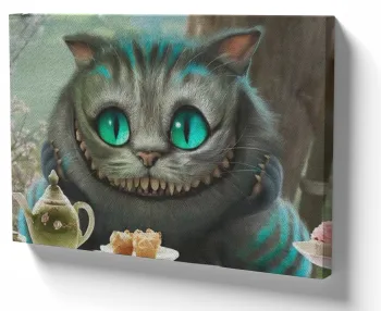 Azulejo decorativo personalizado parede ou mesa Gato de Cheshire Alice