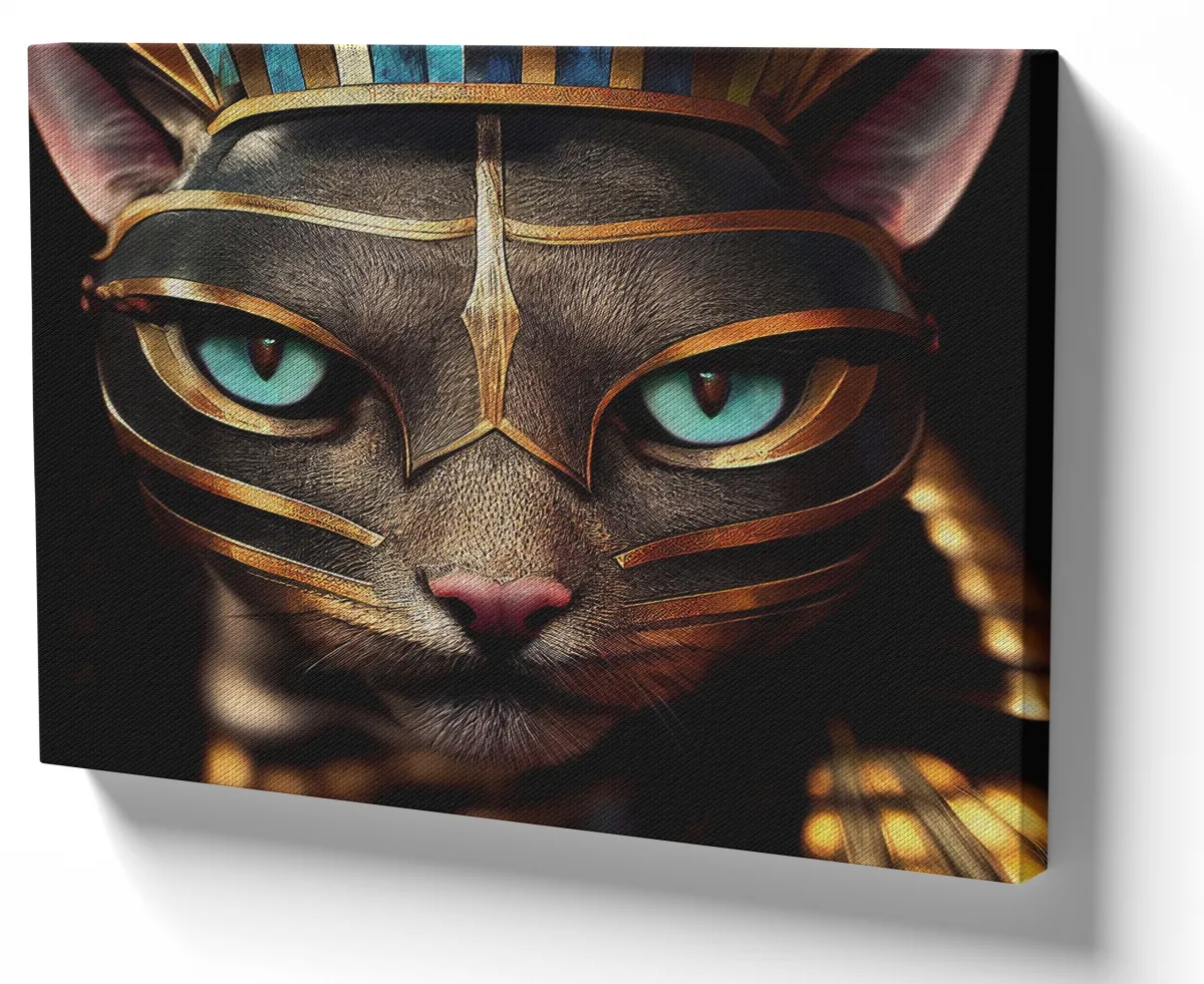 Azulejo decorativo personalizado parede ou mesa Gato egípcio Cleópatra Egito Piramides