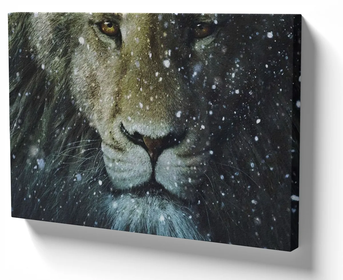 Azulejo decorativo personalizado parede ou mesa Leão Nárnia gato felino