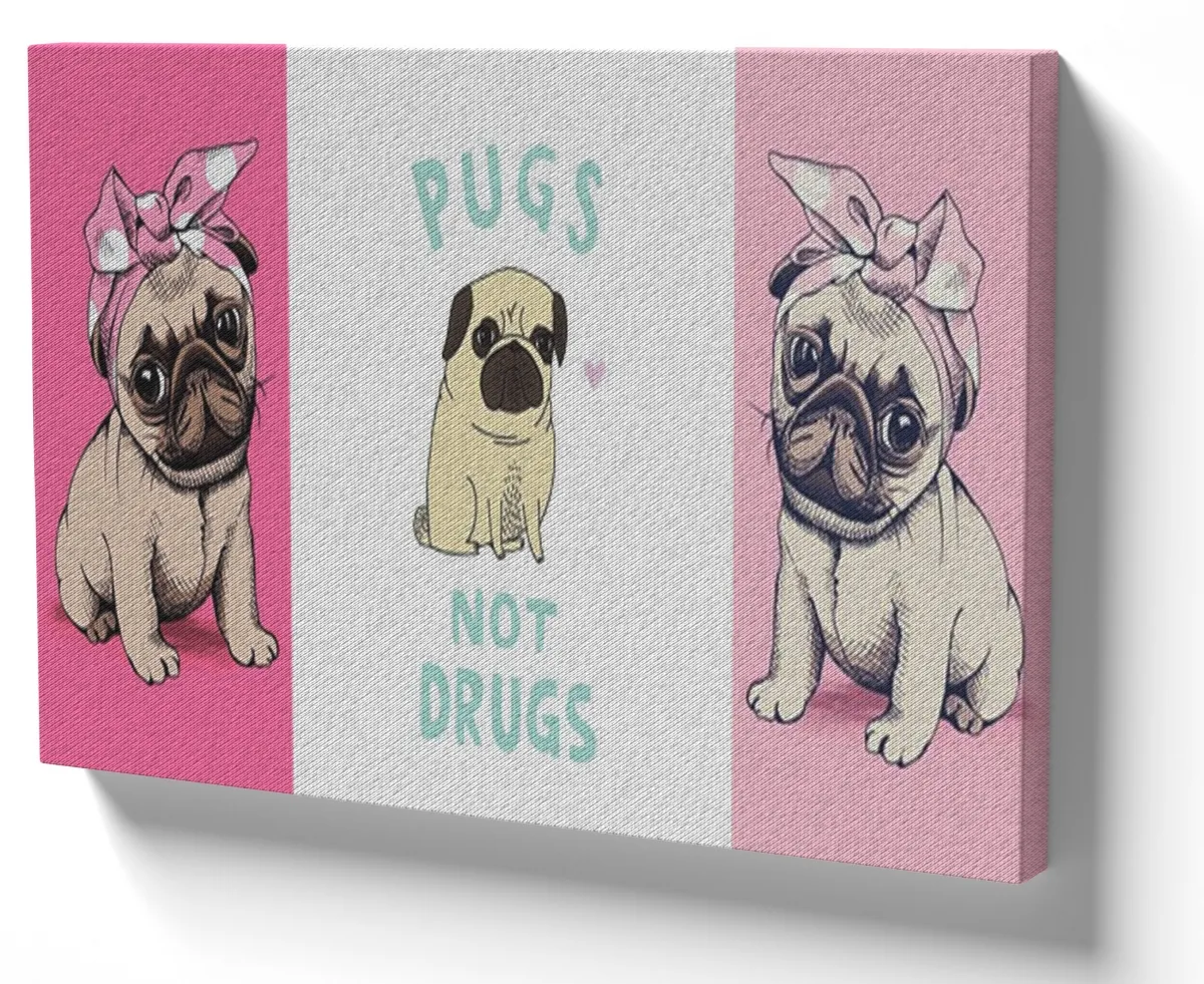 Azulejo decorativo personalizado parede ou mesa Pug cachorro cão Dog