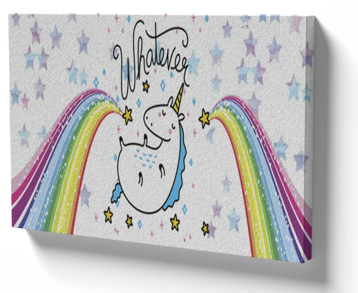 Azulejo decorativo personalizado parede ou mesa Unicórnio Whatever cavalo