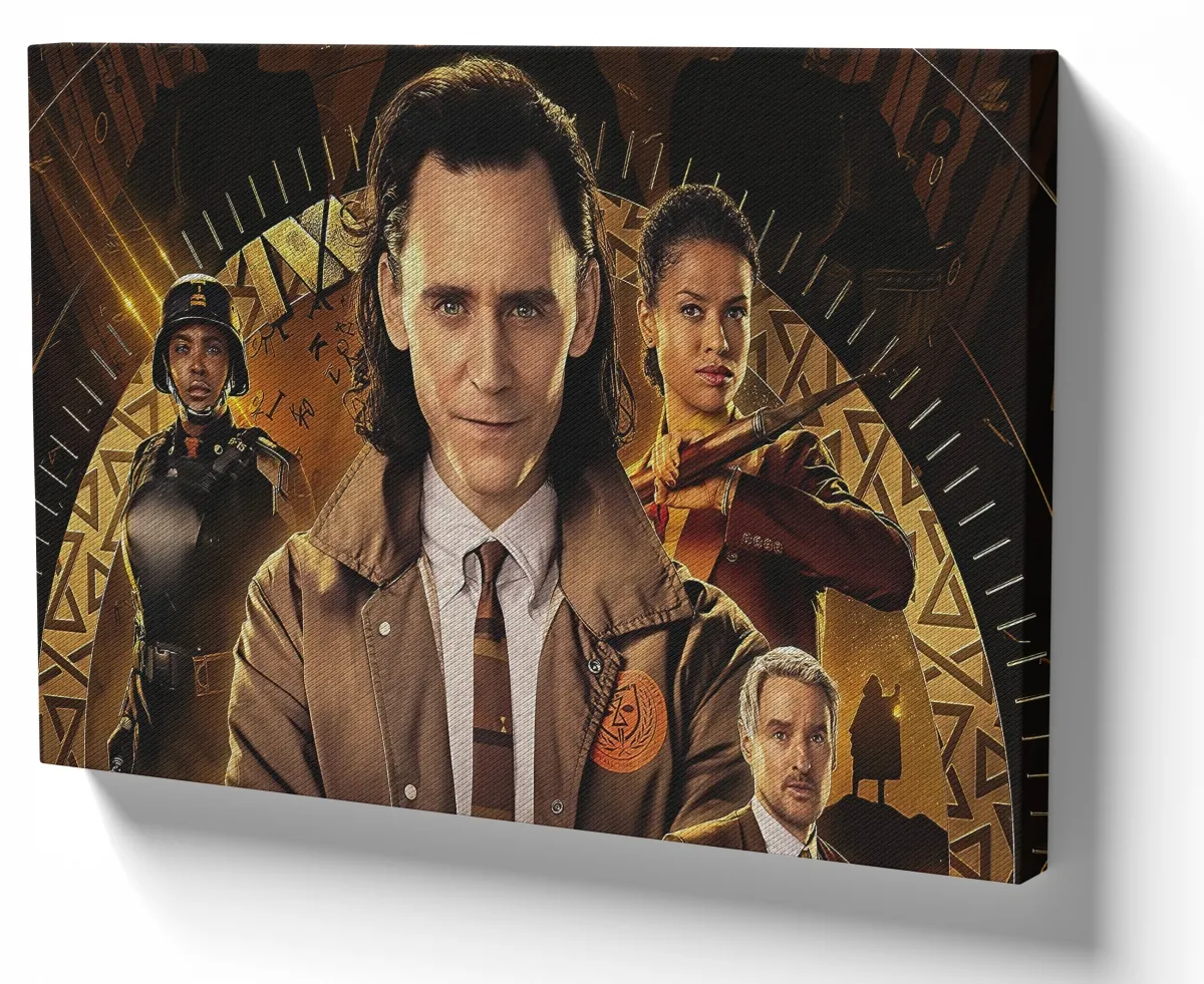 Azulejo decorativo personalizado parede ou mesa Loki relógio tempo