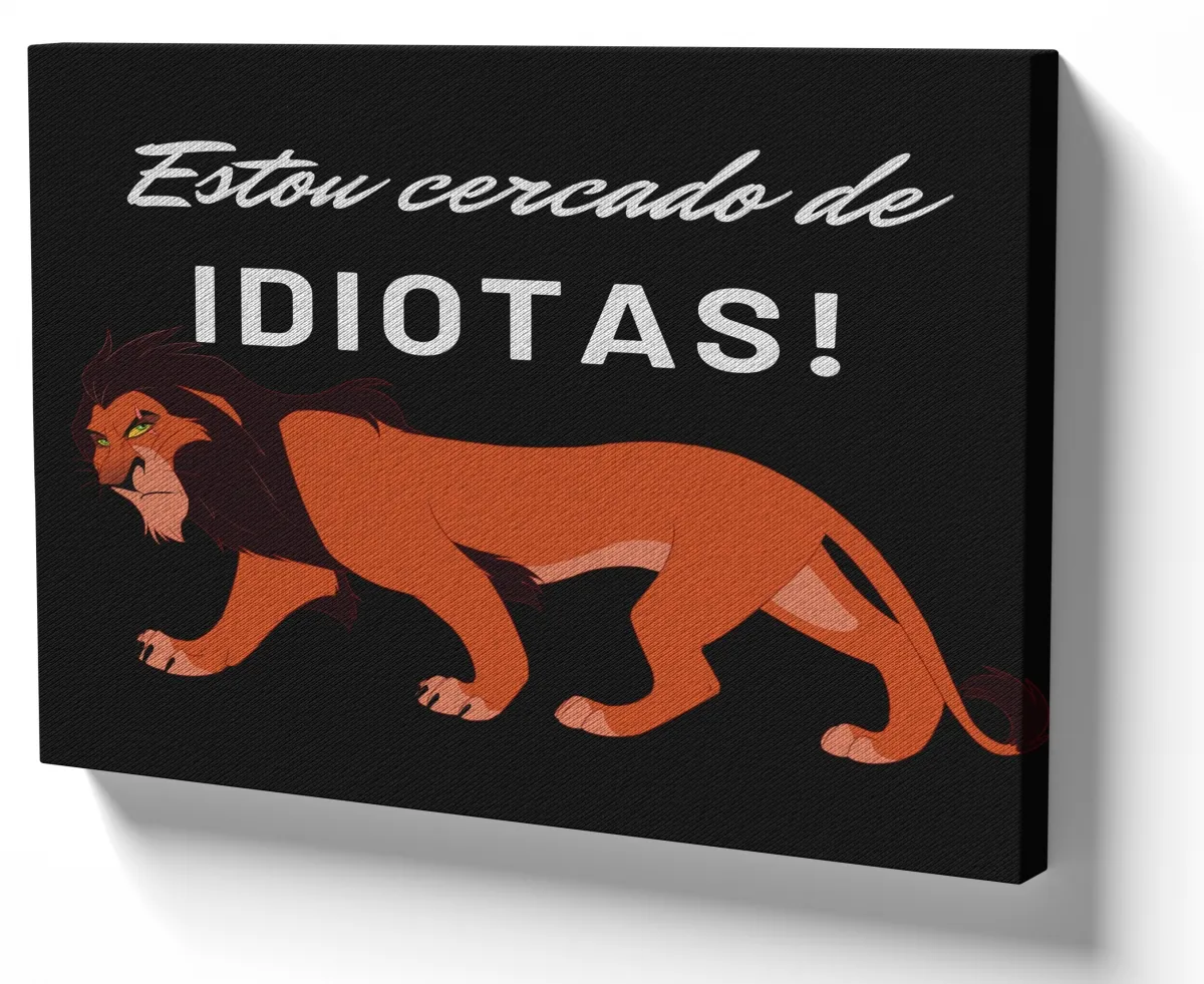 Azulejo decorativo personalizado parede ou mesa Scar cercado de idiotas Imagem