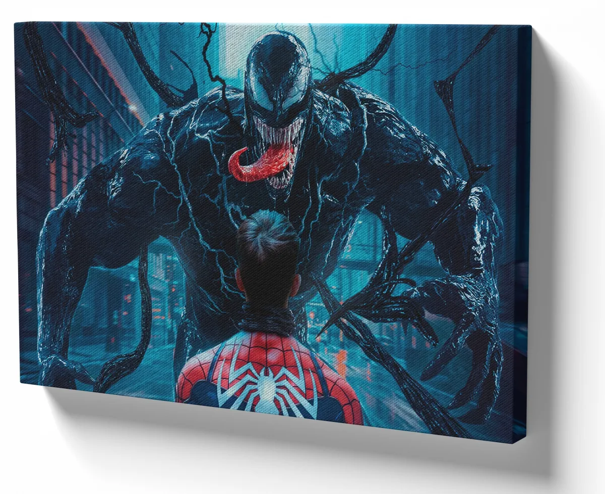 Azulejo decorativo personalizado parede ou mesa Venom homem aranha heroi Imagem