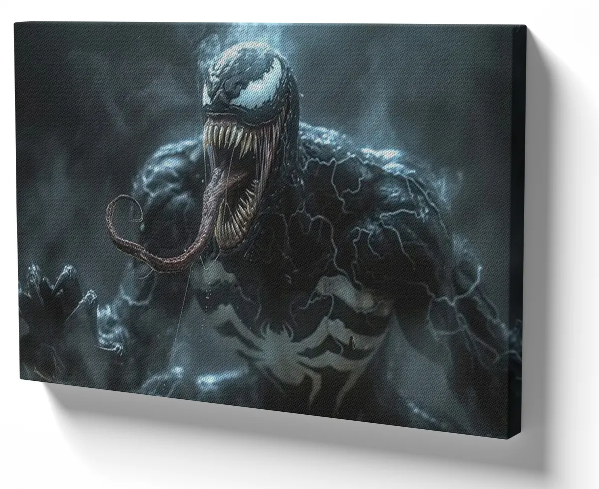 Azulejo decorativo personalizado parede ou mesa Venom homem aranha negro Imagem