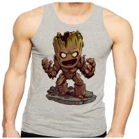 Camiseta Regata adulto ou infantil Groot vingadores guardioes galaxia - Foto 2