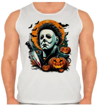 Camiseta Regata adulto ou infantil halloween filme de terror