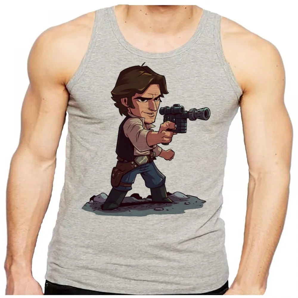 Camiseta Regata adulto ou infantil Han solo star wars Harrison Imagem