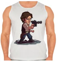 Camiseta Regata adulto ou infantil Han solo star wars Harrison - Foto 2