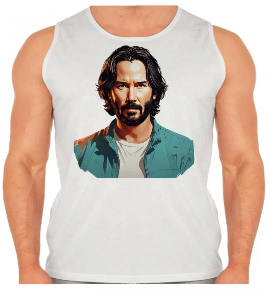 Camiseta Regata adulto ou infantil keanu reeves john wick ator