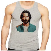 Camiseta Regata adulto ou infantil keanu reeves john wick ator - Foto 2