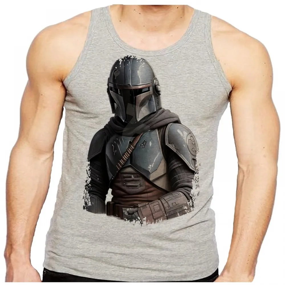 Camiseta Regata adulto ou infantil Mandalorian armadura star wars Imagem