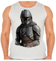 Camiseta Regata adulto ou infantil Mandalorian armadura star wars - Foto 2