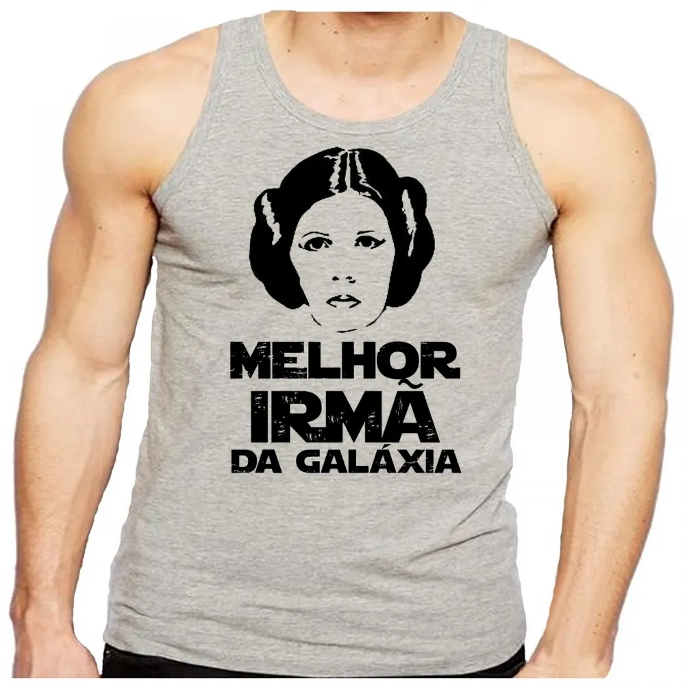 Camiseta Regata adulto ou infantil Melhor Irmã Leia star wars princesa
