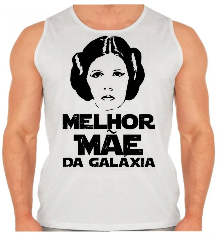 Camiseta Regata adulto ou infantil Melhor Mãe Leia star wars princesa Imagem