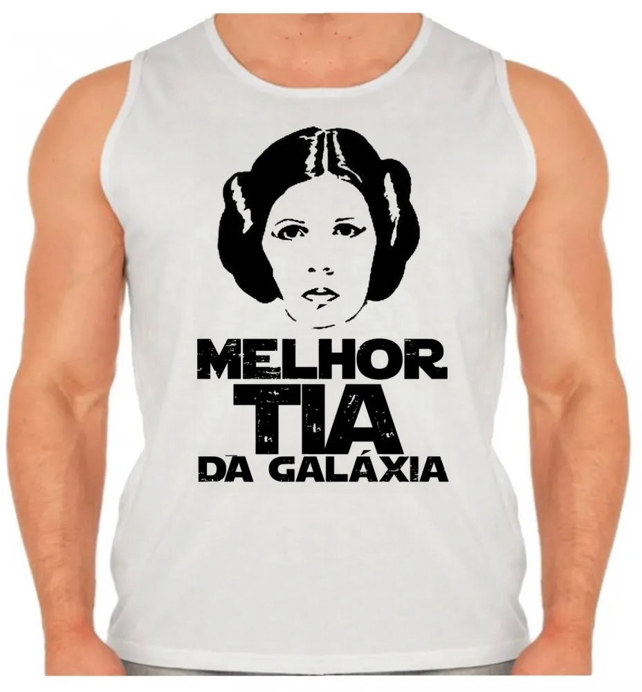 Camiseta Regata adulto ou infantil Melhor Tia Titia star wars princesa Imagem
