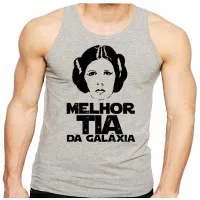 Camiseta Regata adulto ou infantil Melhor Tia Titia star wars princesa - Foto 2
