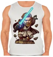 Camiseta Regata adulto ou infantil obi wan kenobi jedi star wars - Foto 2