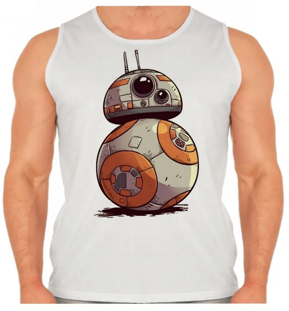 Camiseta Regata adulto ou infantil Star wars bb8 robo darth vader Imagem